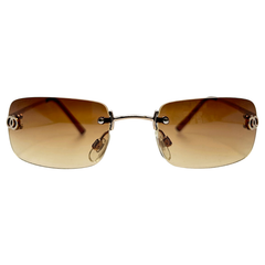 AMETHYST Rimless Y2K Sunglasses-Giant Vintage Eyewear