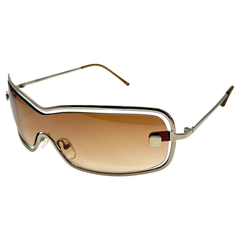 ATTITUDE Square Y2K SunglassesSilver/Amber-Giant Vintage Eyewear
