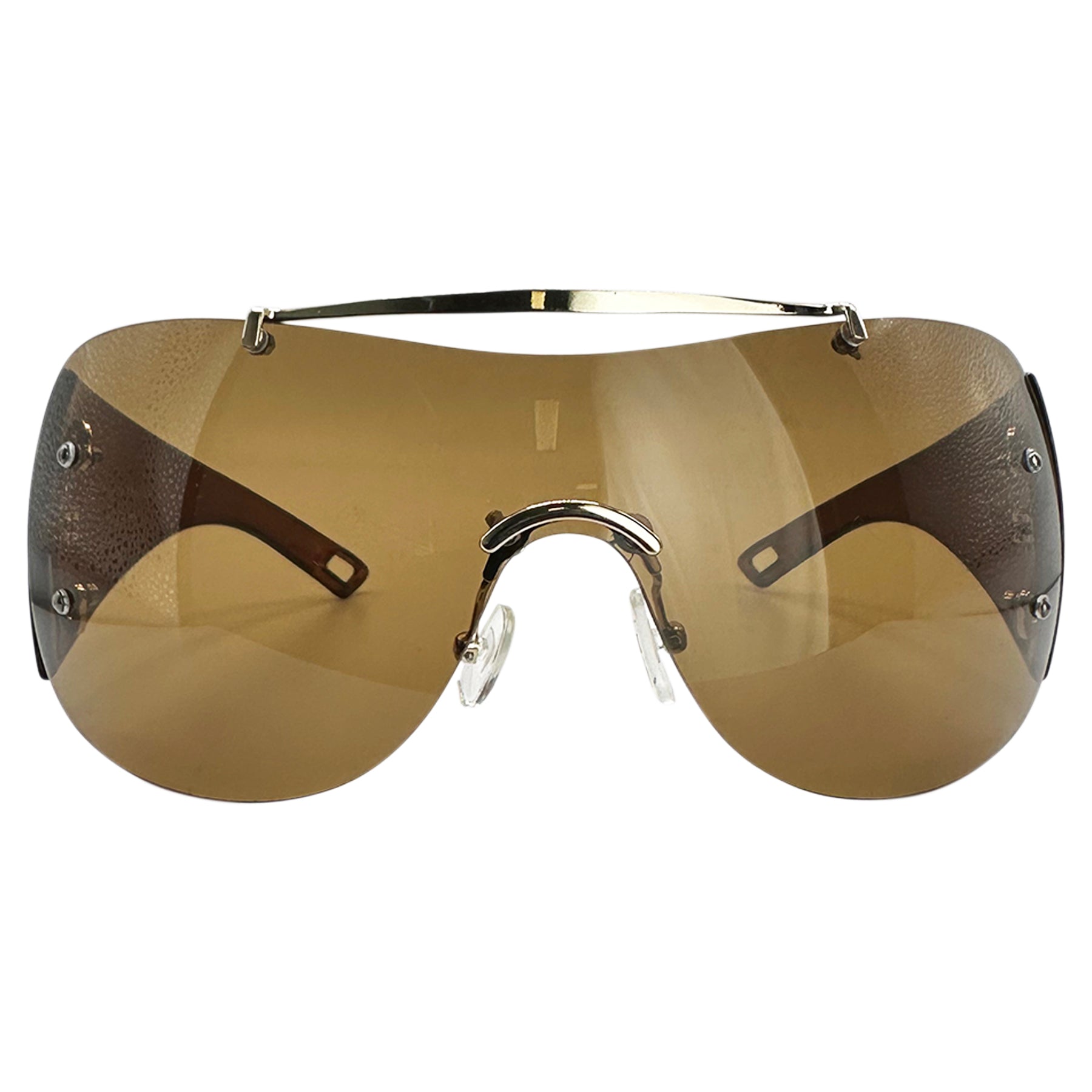ATOMIC Oversized Aviator Shield SunglassesJelly Brown/Brown-Giant Vintage Eyewear
