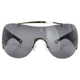 ATOMIC Oversized Aviator Shield SunglassesBlack/Super Dark-Giant Vintage Eyewear
