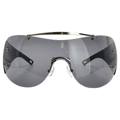 ATOMIC Oversized Aviator Shield SunglassesBlack/Super Dark-Giant Vintage Eyewear
