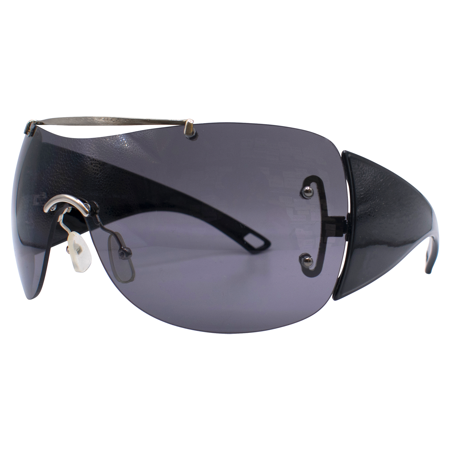 BAYANG Rimless Shield Y2K SunglassesBlack/Super Dark-Giant Vintage Eyewear