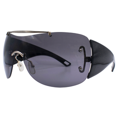 BAYANG Rimless Shield Y2K SunglassesBlack/Super Dark-Giant Vintage Eyewear