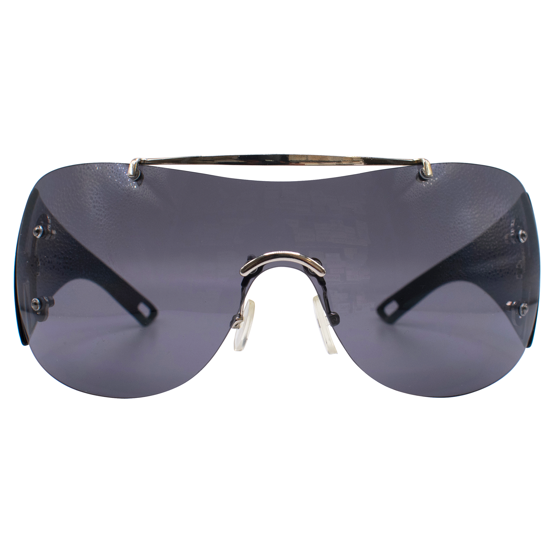 BAYANG Rimless Shield Y2K Sunglasses-Giant Vintage Eyewear