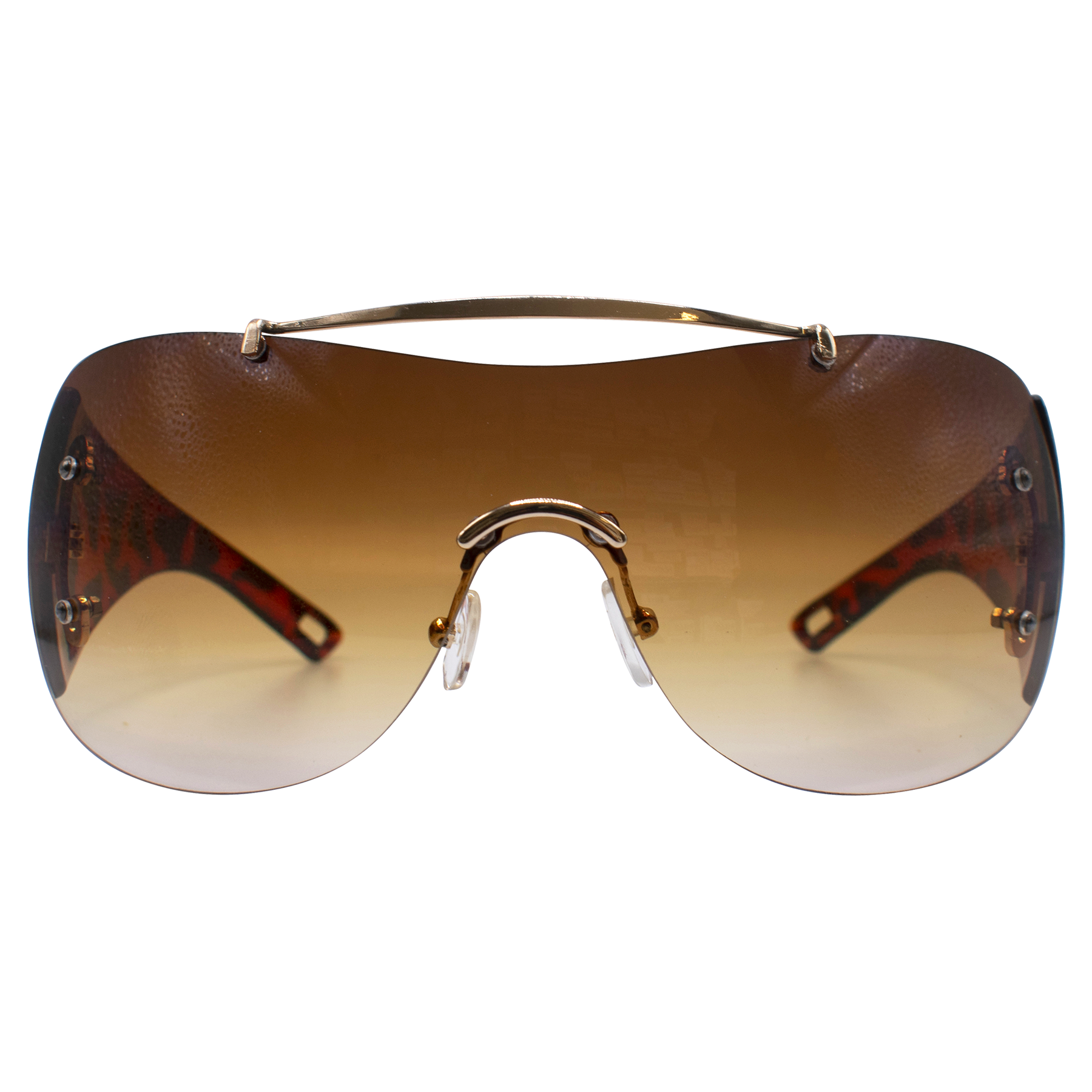 BAYANG Rimless Shield Y2K Sunglasses-Giant Vintage Eyewear