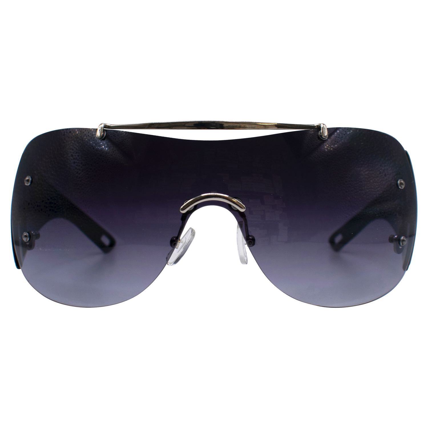 BAYANG Rimless Shield Y2K Sunglasses-Giant Vintage Eyewear