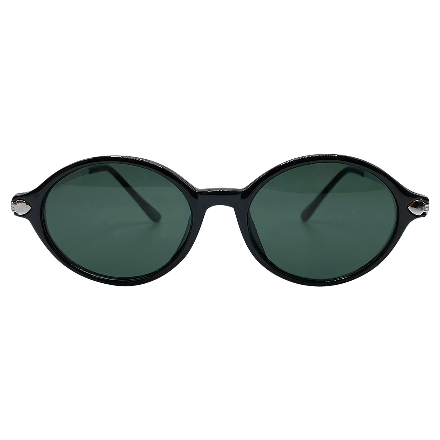 BEAN Black/Silver Oval Sunglasses