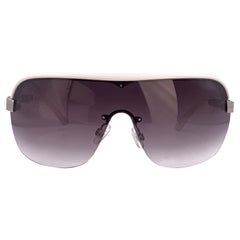 BELOW 0° Oversized Shield SunglassesWhite-Giant Vintage Eyewear