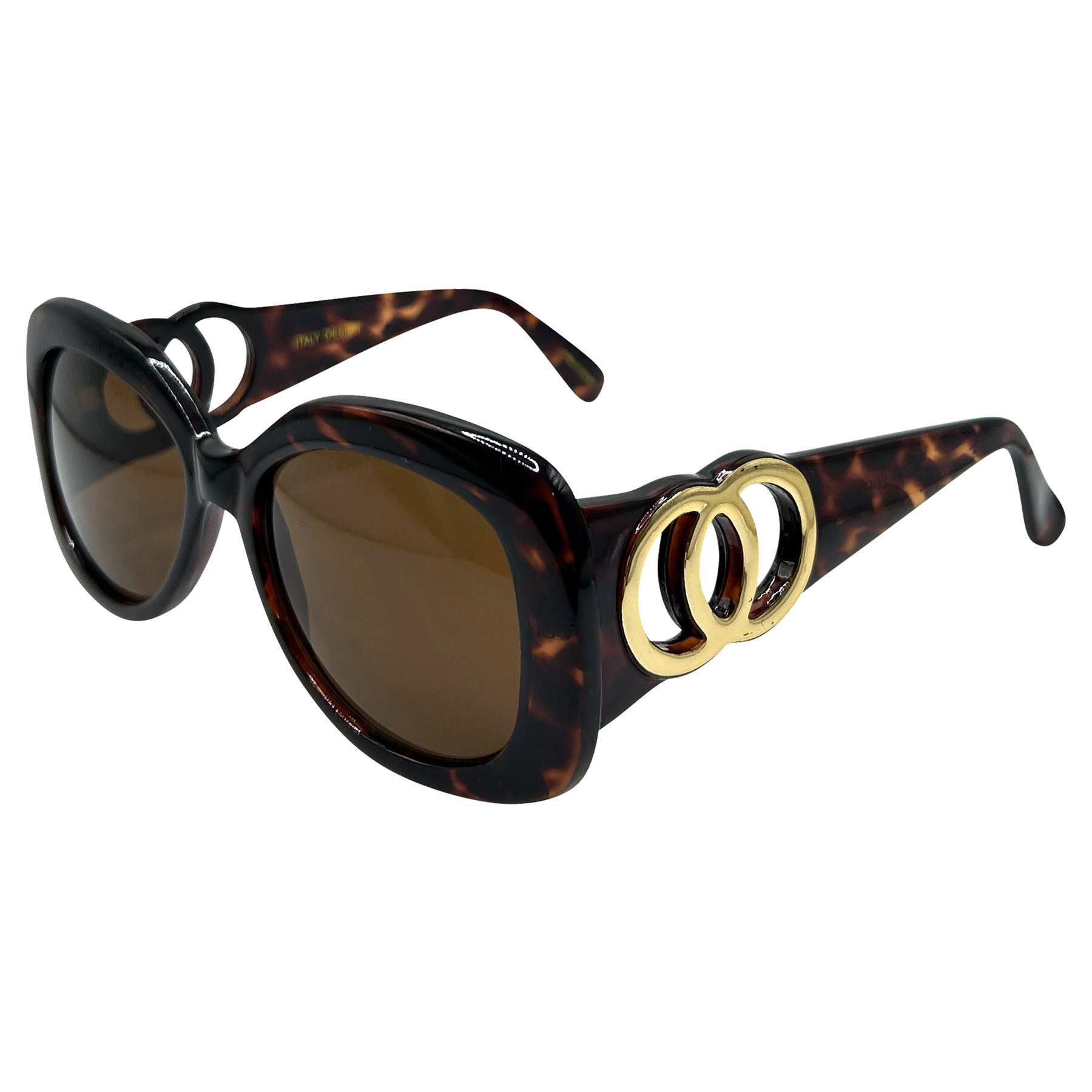 BESITOS Tortoise/Brown Mod 90s Sunglasses