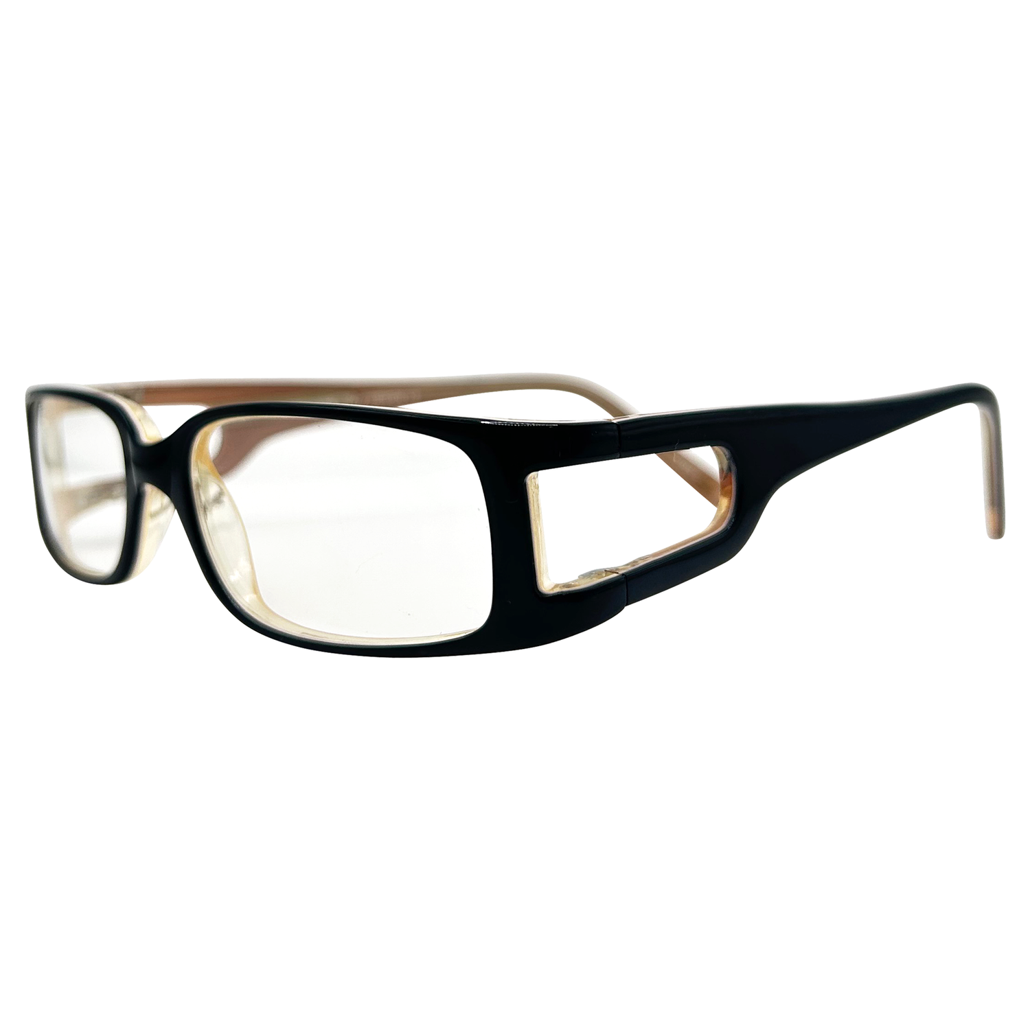 BLOKE Clear Bayonetta-Style Vintage Frame | PremiumBlack/Cream-Giant Vintage Eyewear