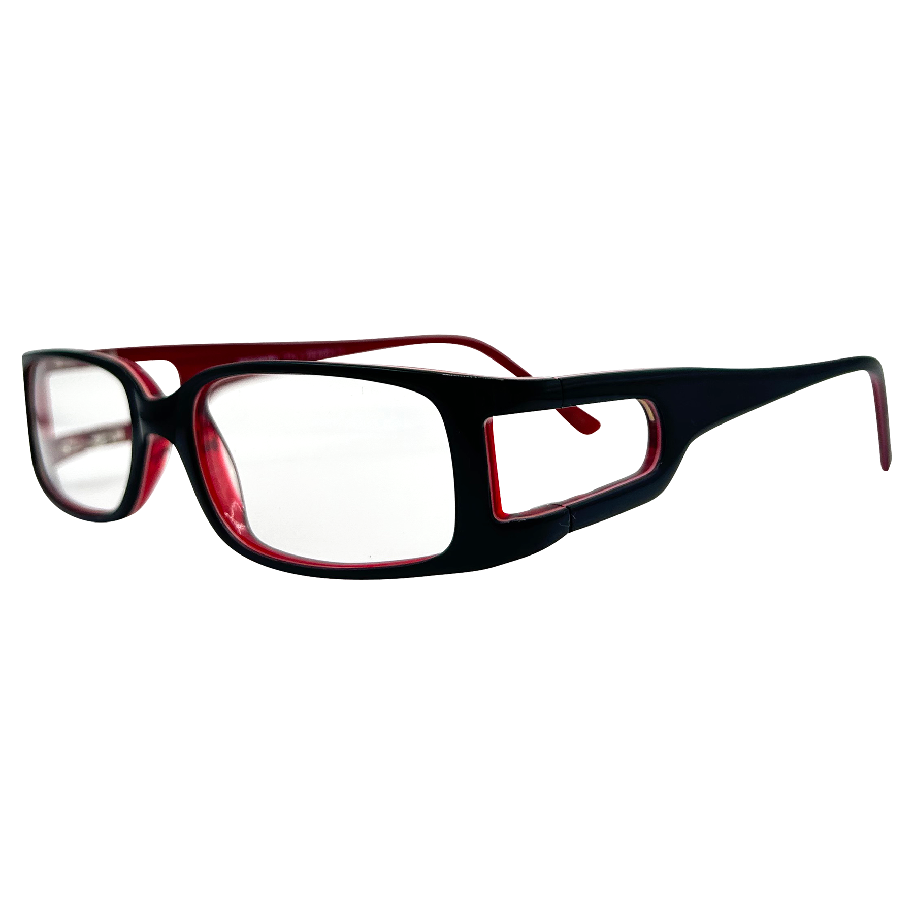 Shop Bloke Clear Rectangular 90s Optical Frame Black Cream