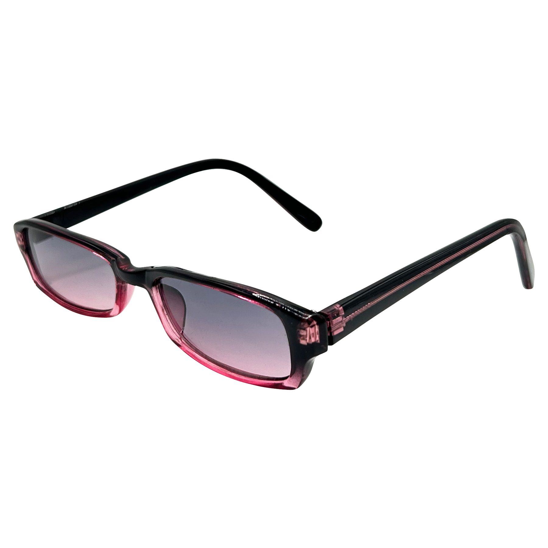 BUBEZ Midnight/Pink Square Sunglasses