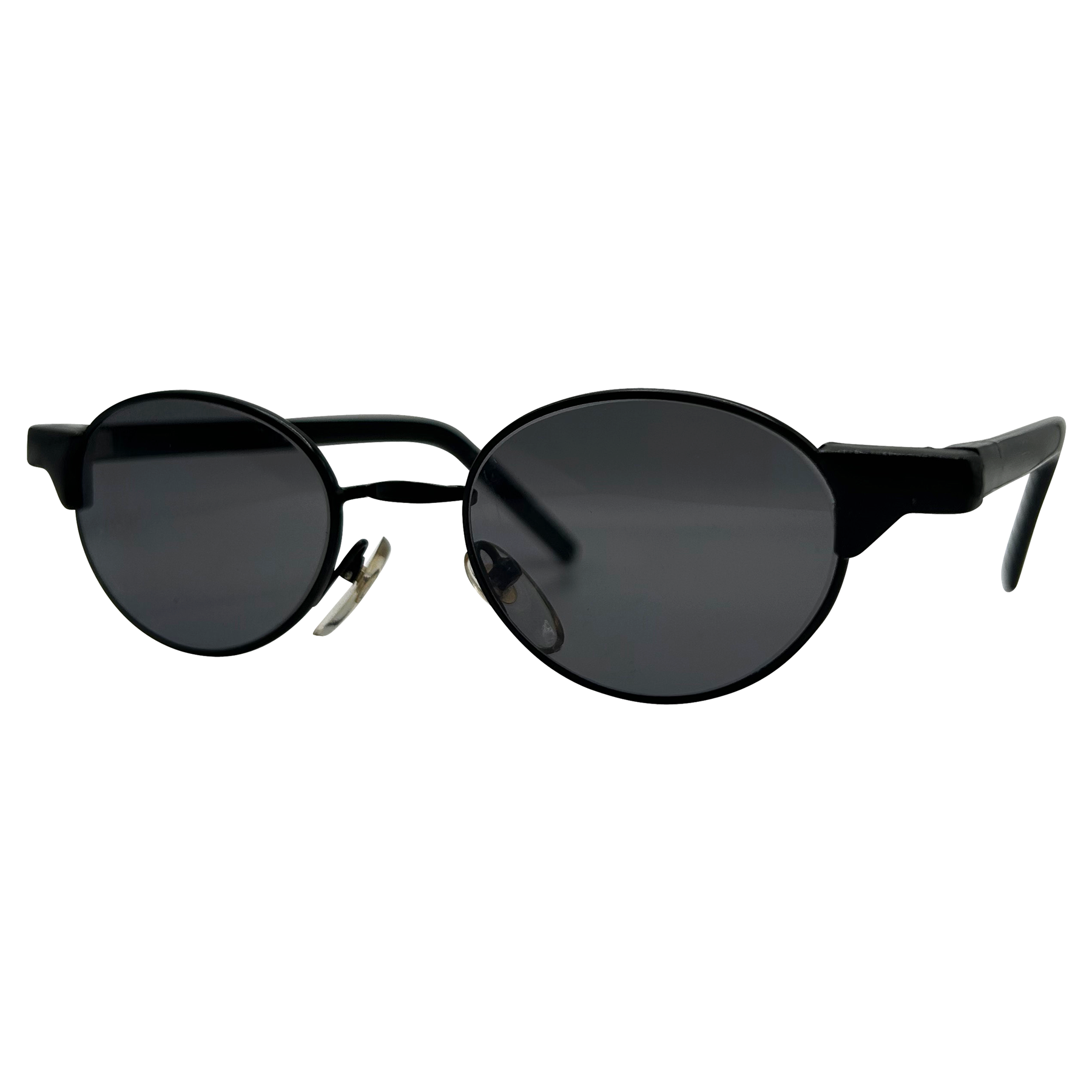 Shop CESSNA black super dark vintage oval sunglasses Giant