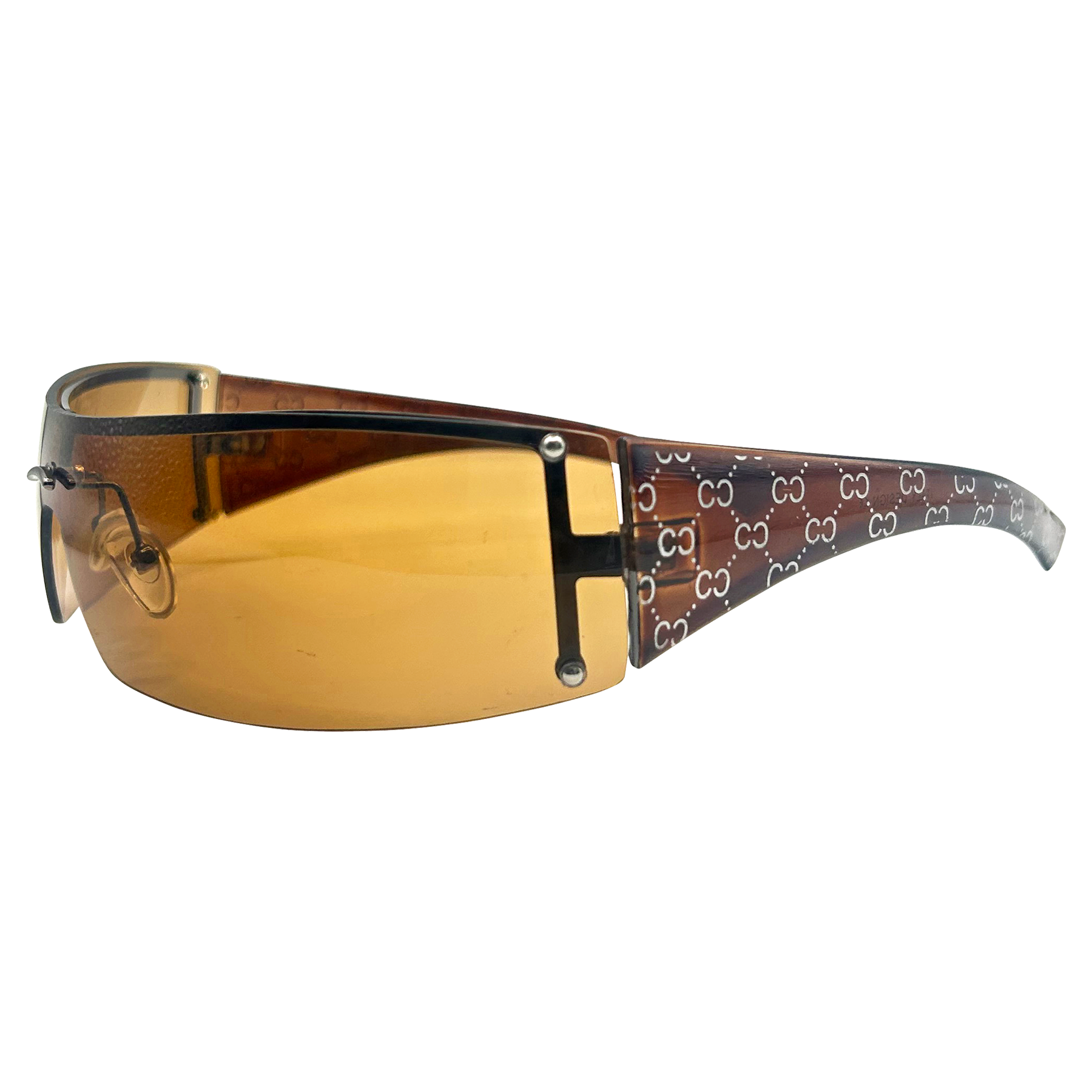 CHAINS Rimless Shield Y2K Sunglasses
