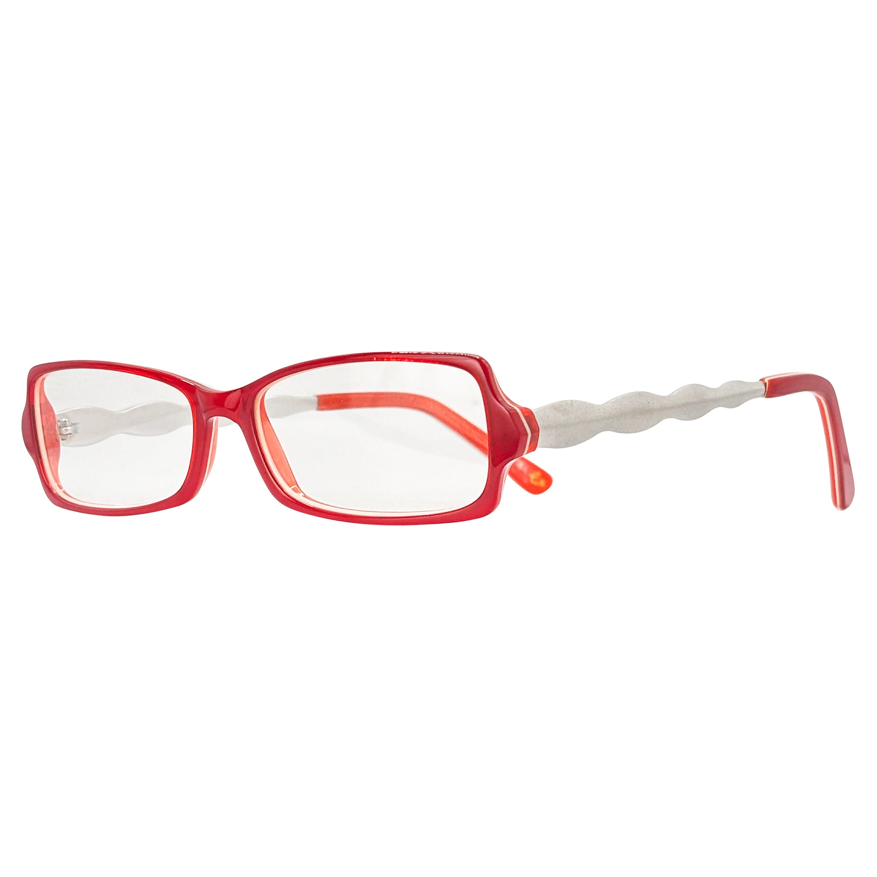 CHERRY KISS Office Siren GlassesRed/Silver-Giant Vintage Eyewear