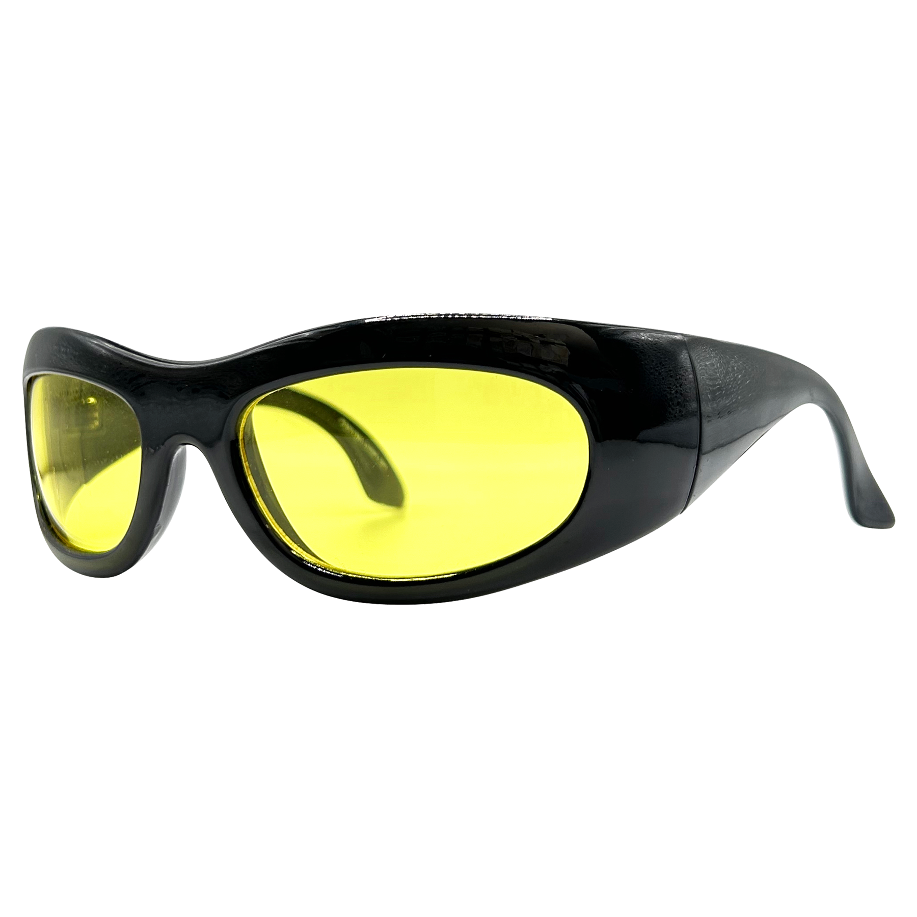 Shop CLANK Gloss Black vintage sports sunglasses | Giant Vintage Sunglasses