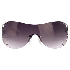 COUTURE Rimless Oversized Shield Sunglasses-Giant Vintage Eyewear