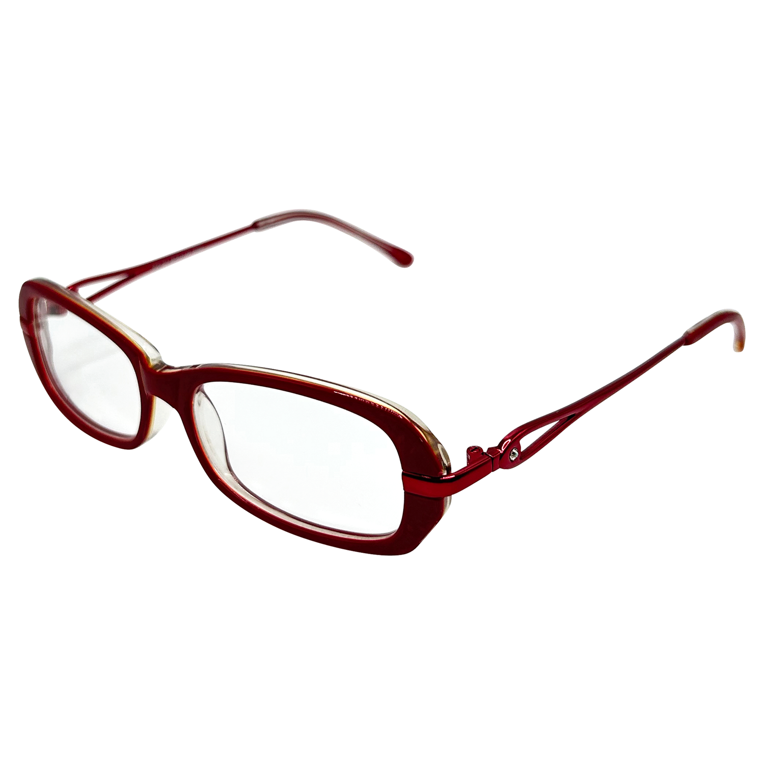 Clear Lens Glasses Red 90s Vintage Frames