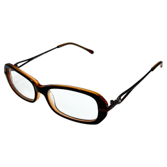 CURLY Small Clear Rectangular 90s Vintage Frame | PremiumBrown-Giant Vintage Eyewear