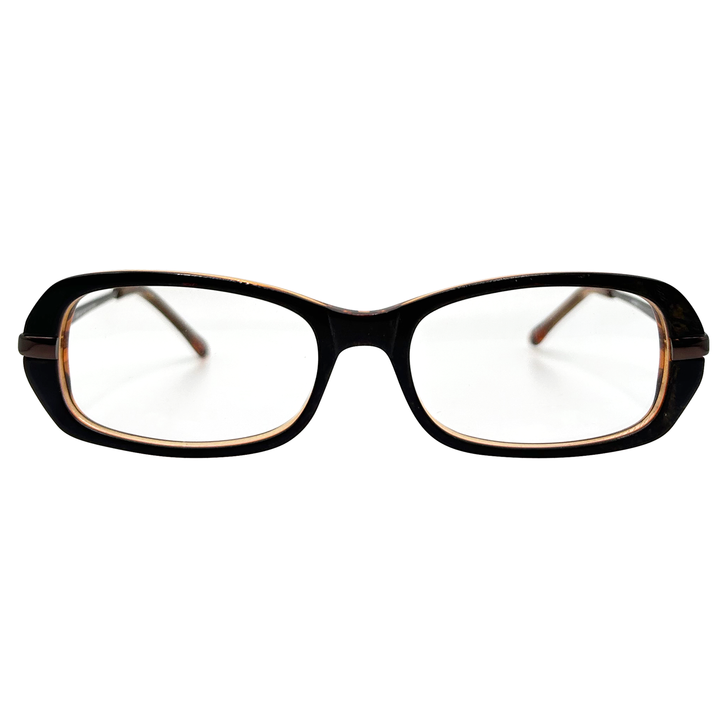 CURLY Small Clear Rectangular 90s Vintage Frame | Premium-Giant Vintage Eyewear