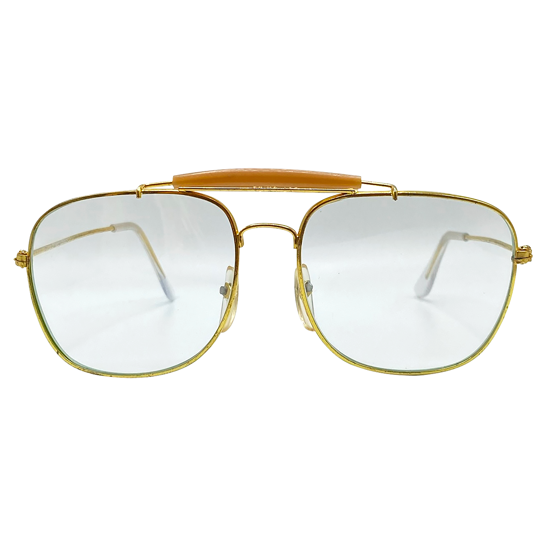 Square aviator best sale clear glasses