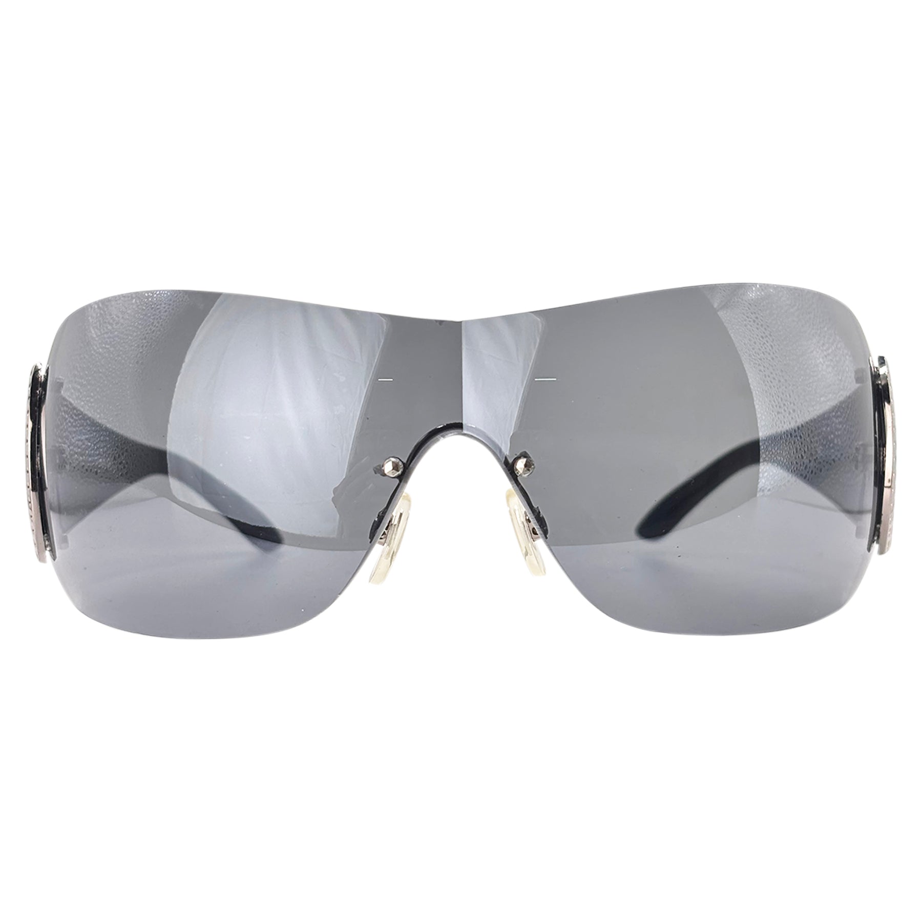 DELICIOUS Rimless Shield Sunglasses-Giant Vintage Eyewear