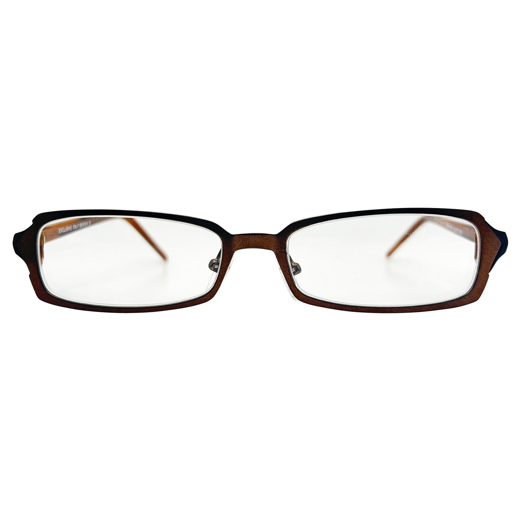 DESIRE Clear Rectangular 90s Bayonetta-Style Glasses | Premium