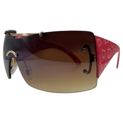 DIET SODA Shield SunglassesRed/Amber-Giant Vintage Eyewear