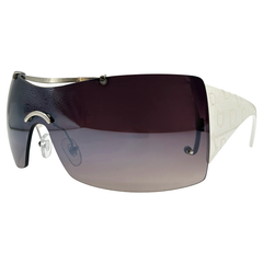 DIET SODA Shield SunglassesWhite/Smoke-Giant Vintage Eyewear
