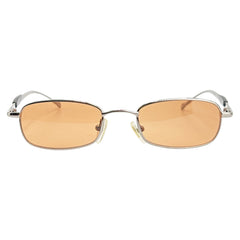 DIXIE 90's Square Oval Metal SunglassesSilver-Giant Vintage Eyewear