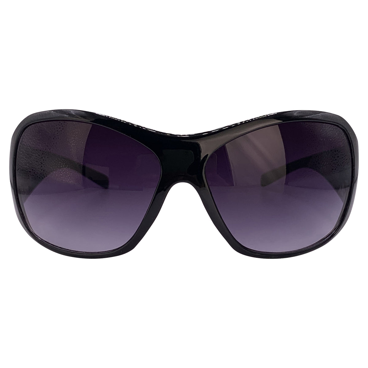 EXPENSIVE TASTE Oversized Shield SunglassesBlack/Smoke-Giant Vintage Eyewear