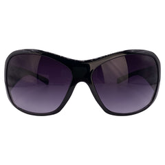 EXPENSIVE TASTE Oversized Shield SunglassesBlack/Smoke-Giant Vintage Eyewear