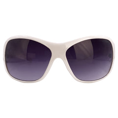 EXPENSIVE TASTE Oversized Shield SunglassesWhite-Giant Vintage Eyewear