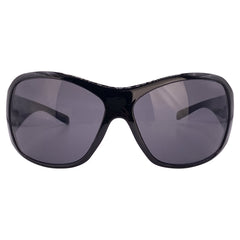 EXPENSIVE TASTE Oversized Shield SunglassesBlack/Super Dark-Giant Vintage Eyewear