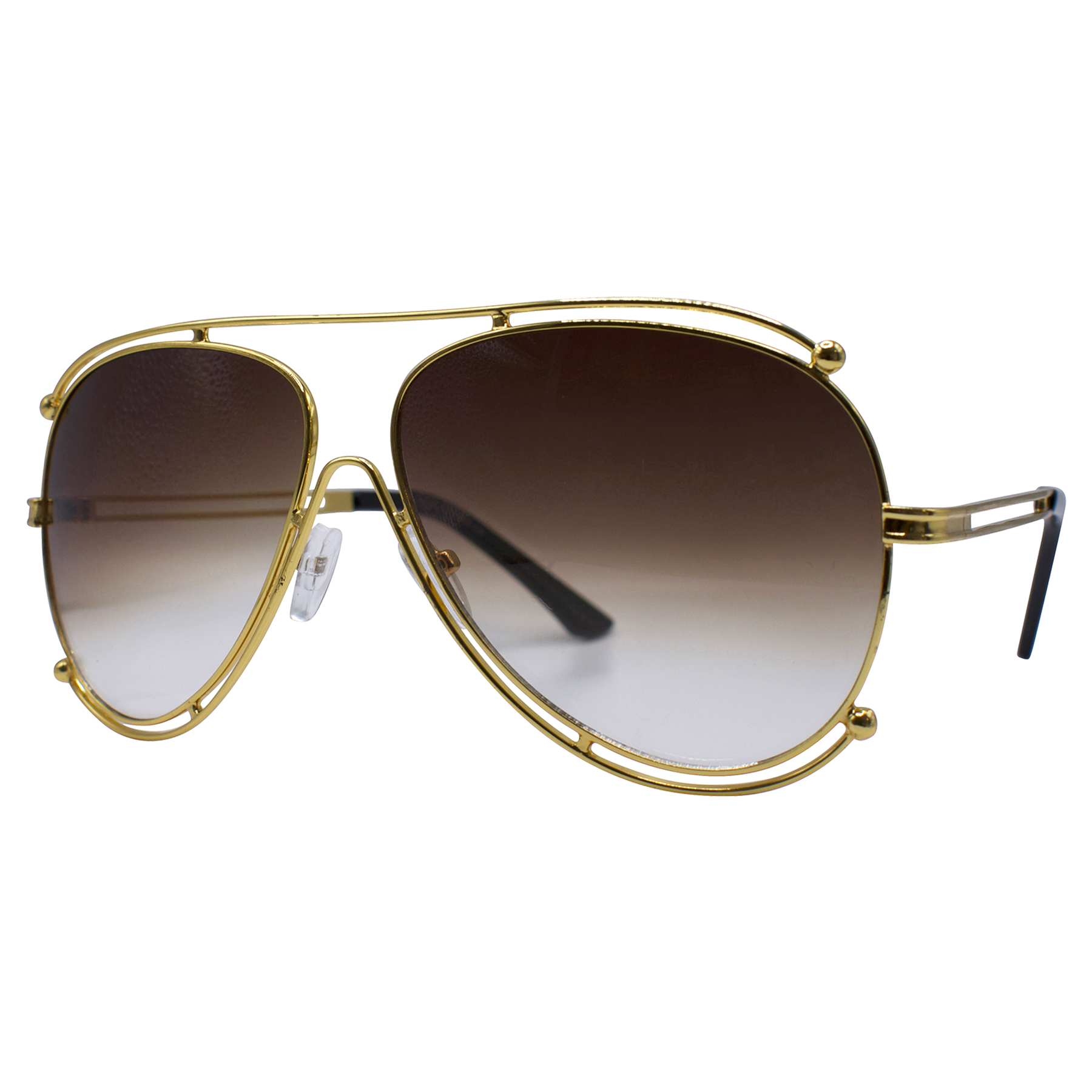 Shop Fax 70s Aviator Vintage Inspired Sunglasses Gold Smoke