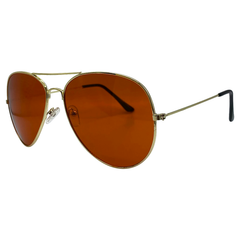 FILTER Gold Aviator Sunglasses | Blue-Blocker | Day DrivingGold-Giant Vintage Eyewear