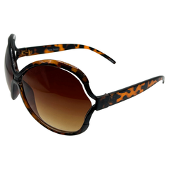 FLARED Boho Sheek Oversized SunglassesTortoise/Amber-Giant Vintage Eyewear