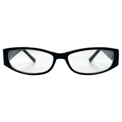 FRAGILE Small Clear Rectangular 90s Glasses-Giant Vintage Eyewear