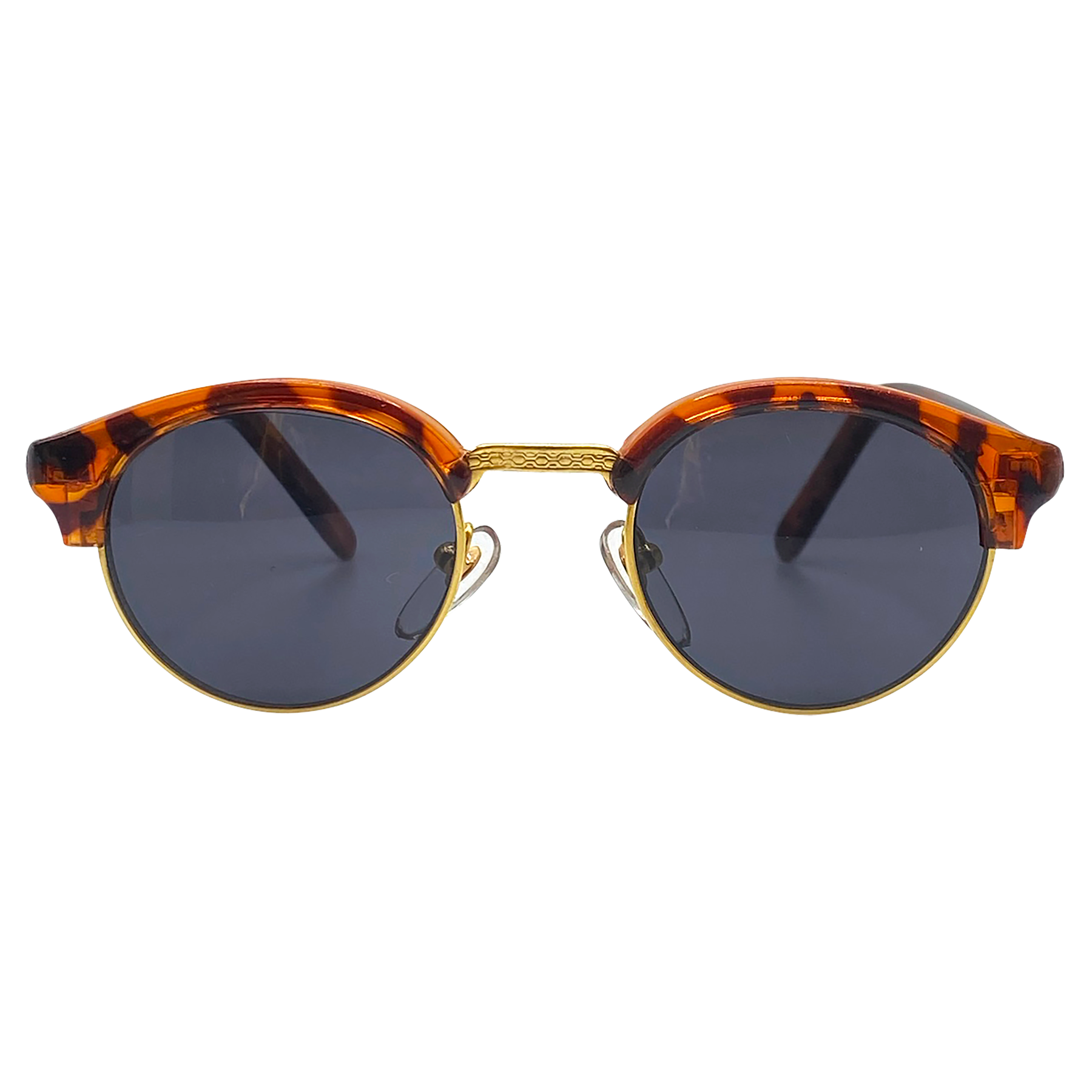 Shop Freshmen Vintage Round Sunglasses Tortoise Gold Super Dark
