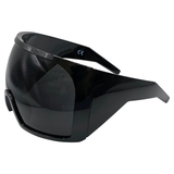 FROZE Oversized Futuristic Shield SunglassesBlack-Giant Vintage Eyewear