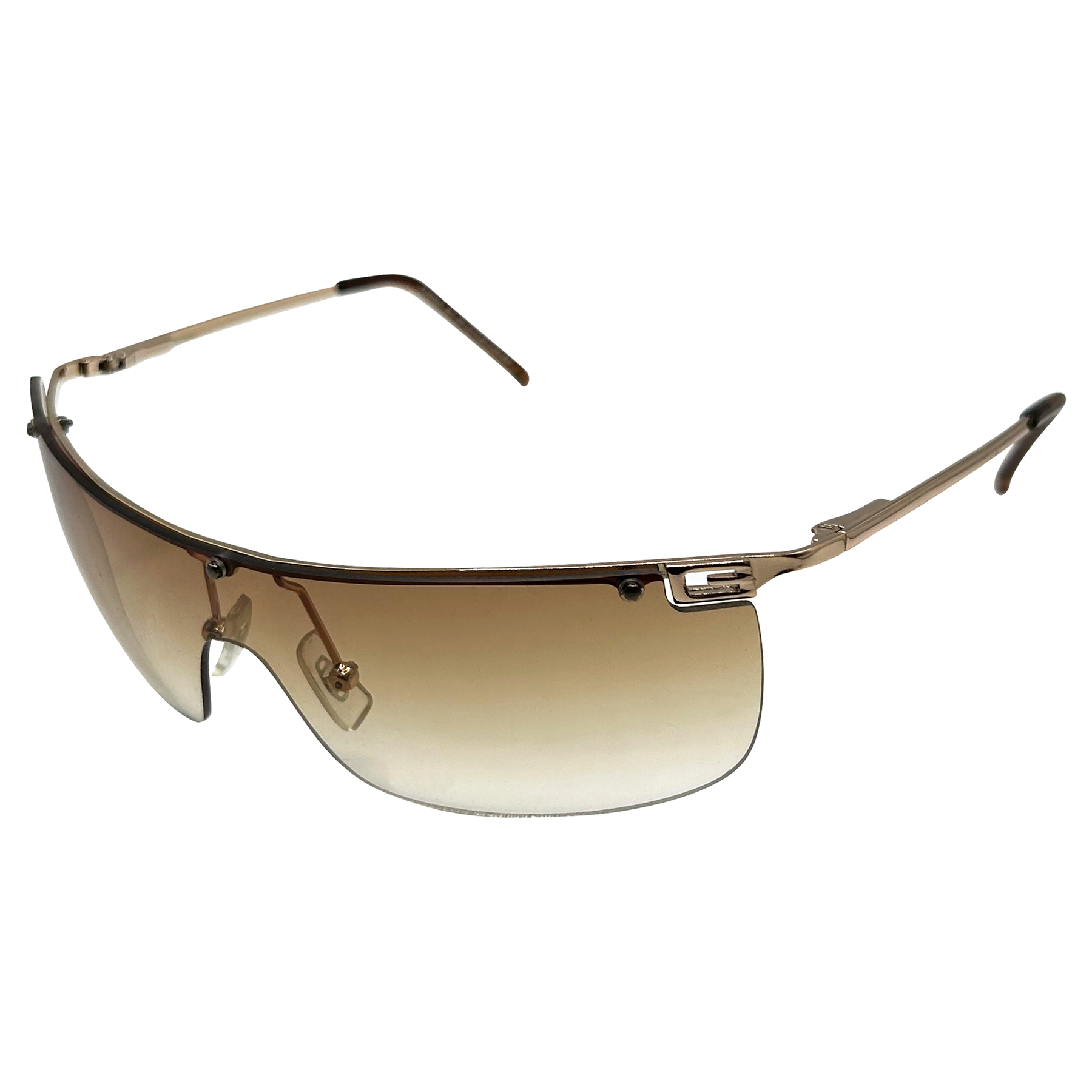 GiGi ALLEN Gold/Amber Y2k Rimless Sunglasses
