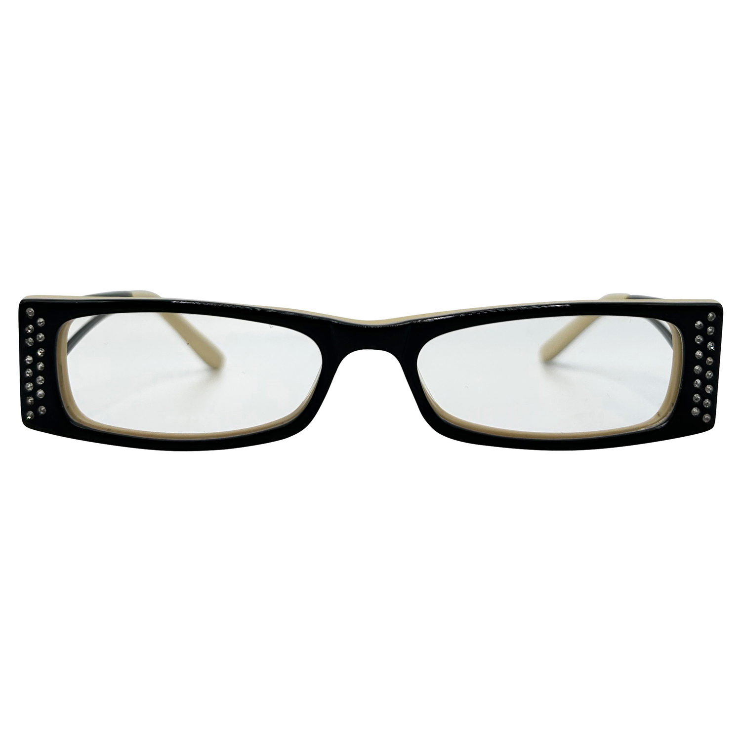SOULLESS Small Clear Rectangular 90s Glasses-Giant Vintage Eyewear