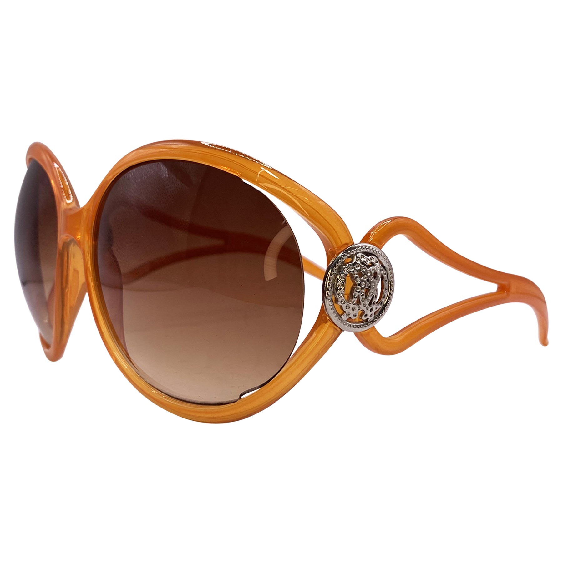 GOOD GIRL Round Oversized Boho Sunglasses -Giant Vintage Eyewear