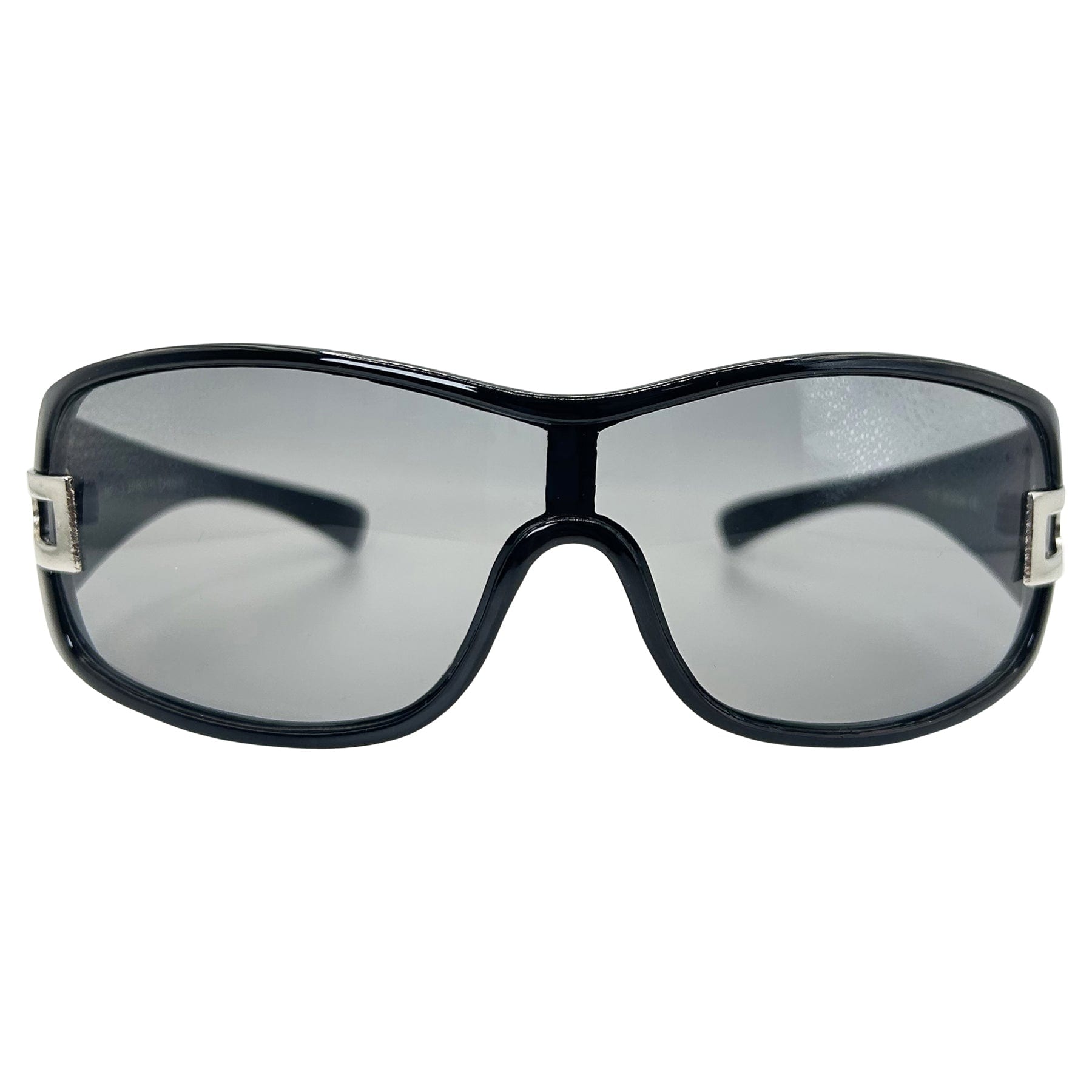 y2k shield sunglasses with a sporty wraparound frame