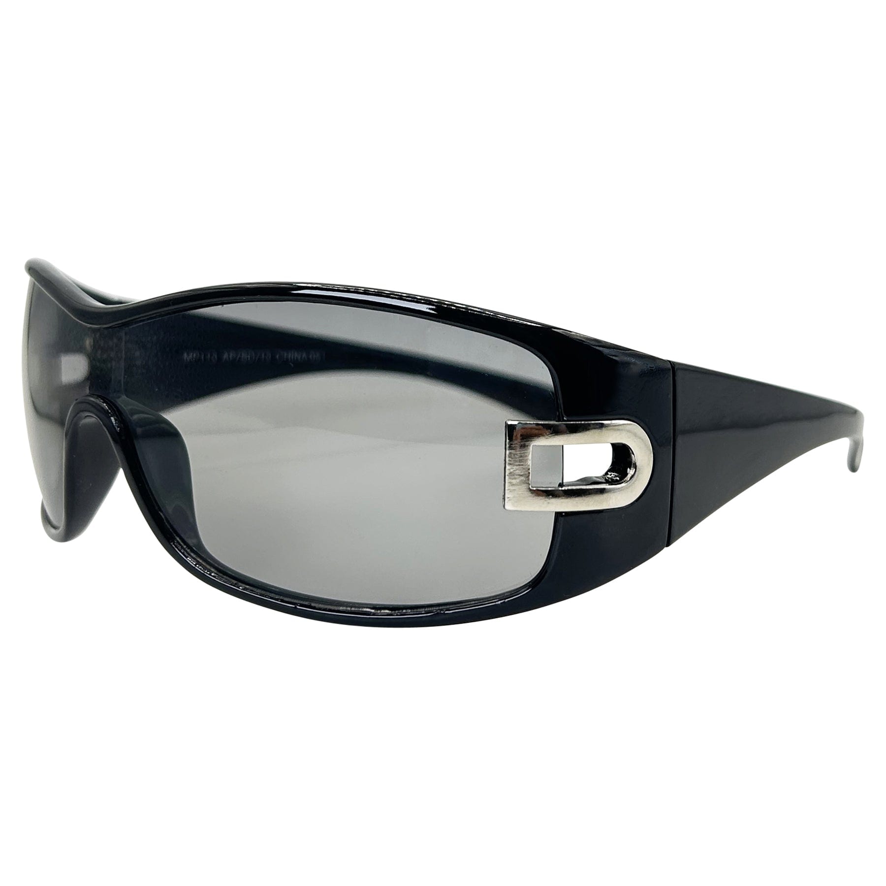 y2k shield sport sunglasses with a wraparound frame