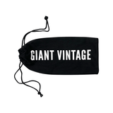 Giant Vintage Logo Soft Reusable Sunglasses Pouch with DrawstringGV Logo-Giant Vintage Eyewear