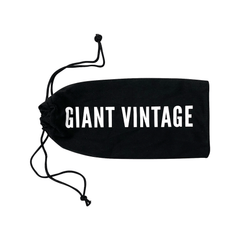 Giant Vintage Logo Soft Reusable Sunglasses Pouch with DrawstringGV Logo-Giant Vintage Eyewear
