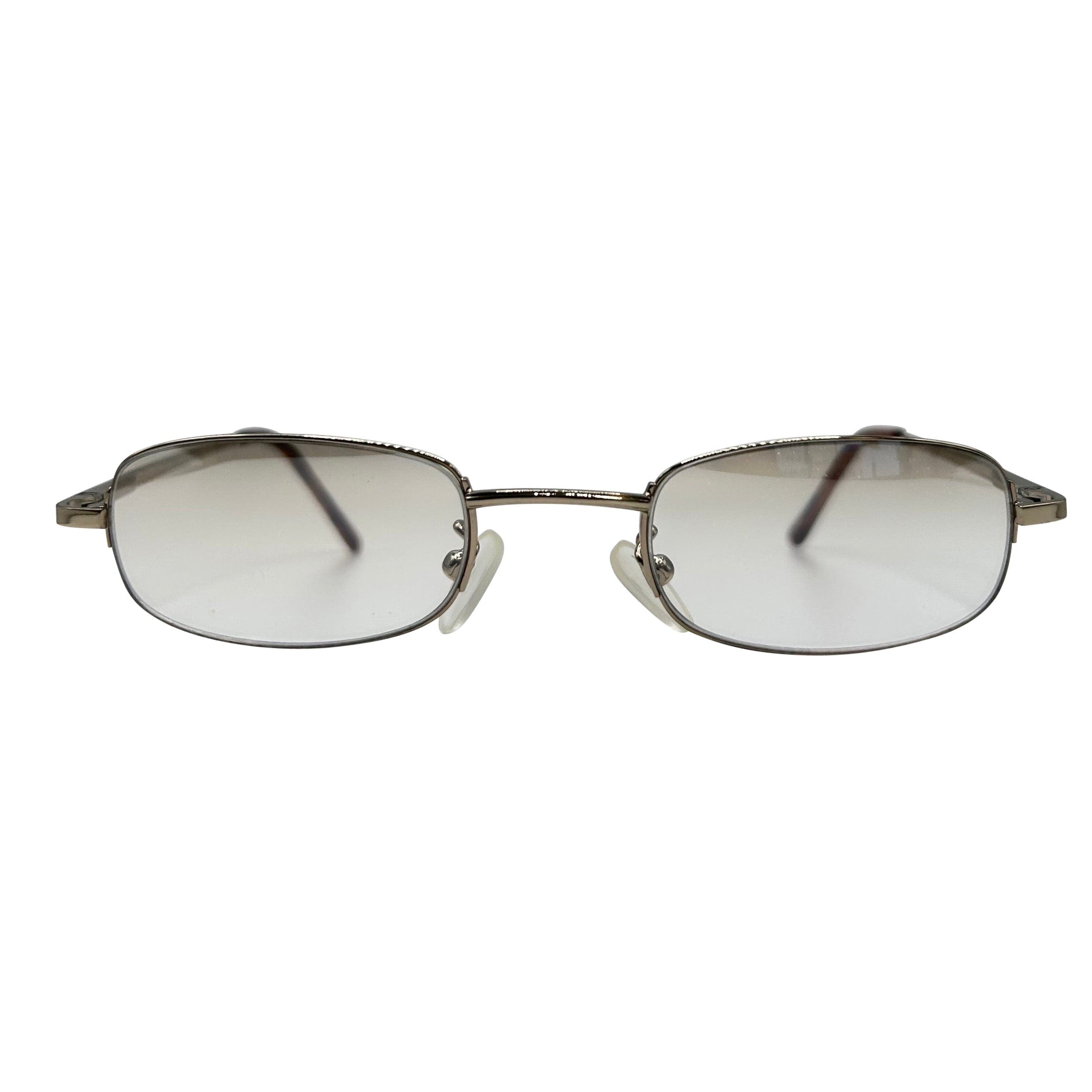 HARDCORE Small Clear Rectangular 90s Glasses