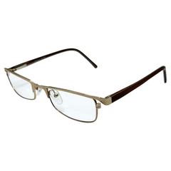 BLINDSIDED Small Clear Rectangular 90s GlassesGold-Giant Vintage Eyewear