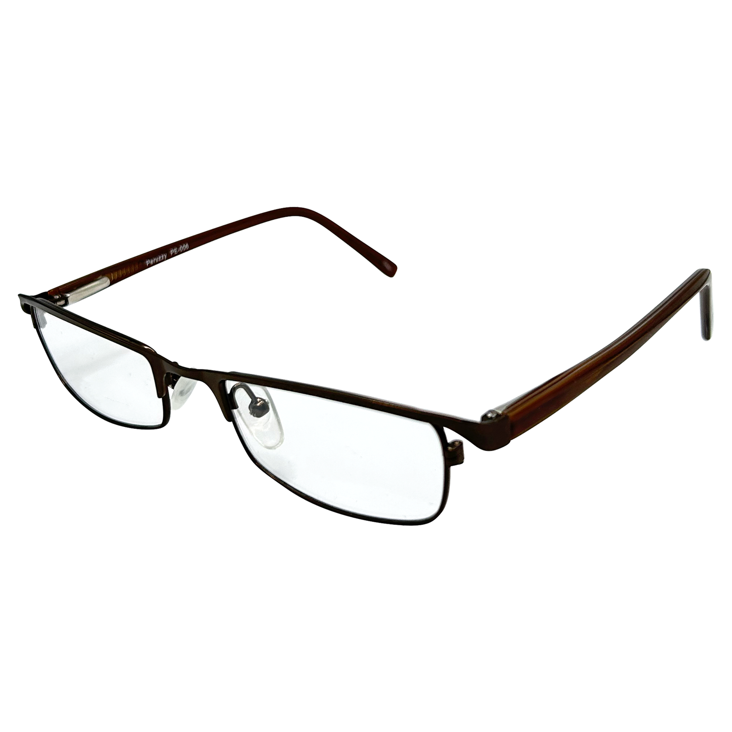 BLINDSIDED Small Clear Rectangular 90s Glasses-Giant Vintage Eyewear